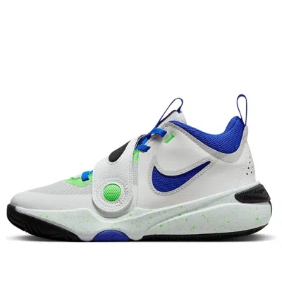 Nike (gs)  Team Hustle D11 'green Strike Racer Blue' In White