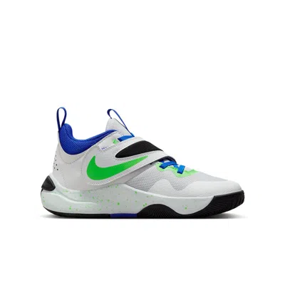 Nike (gs)  Team Hustle D11 'green Strike Racer Blue' In White