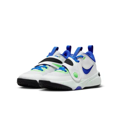 Nike (gs)  Team Hustle D11 'green Strike Racer Blue' In White
