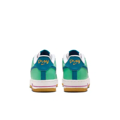 Nike (gs)  Air Force 1 Low Lv8 'white Green Abyss'