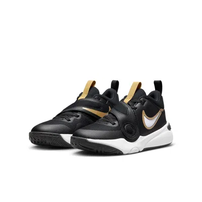 Nike (gs)  Team Hustle D11 'black Metallic Gold' In Multi