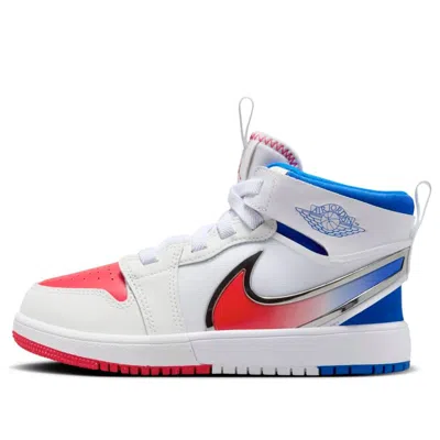 Air Jordan (ps)  1 Mid Rm Easyon 'white Siren Red Blue' In Multi