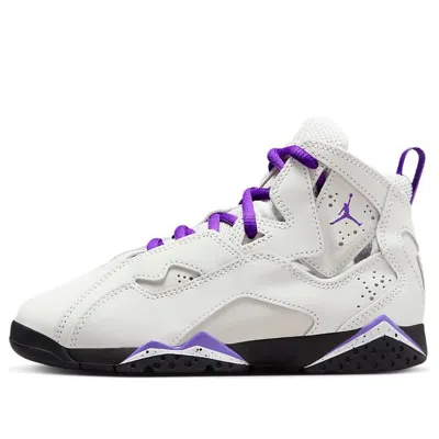 Air Jordan (ps)  True Flight 'light Base Grey White Black Purple Venom'