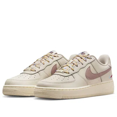 Nike (gs)  Air Force 1 Lv8 1 'light Orewood Brown Burgundy Crush' In Neutral