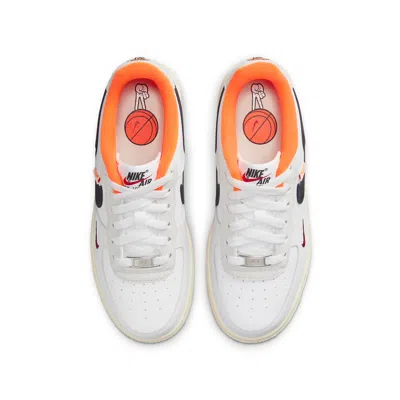 Nike (gs)  Air Force 1 Low Lv8 'hoops Pack - White Total Orange'