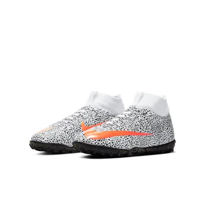 Nike (gs)  Jr. Mercurial Superfly 7 Academy Cr7 Safari Tf Turf 'black White Orange'