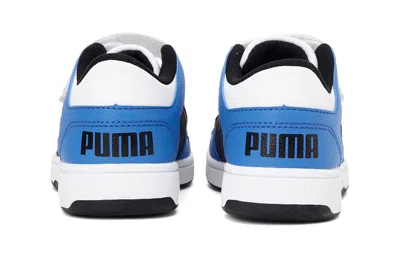 Puma (ps)  Rebound Layup Lo Sl Sports Running Shoes White/blue/black In Multi