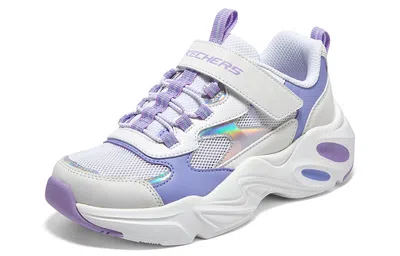 Skechers (gs)  Dlites 1.0 'white Lavender' In Multi