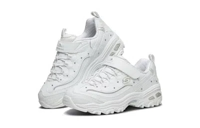 Skechers (gs)  D'lites 1.0 'white Silver'