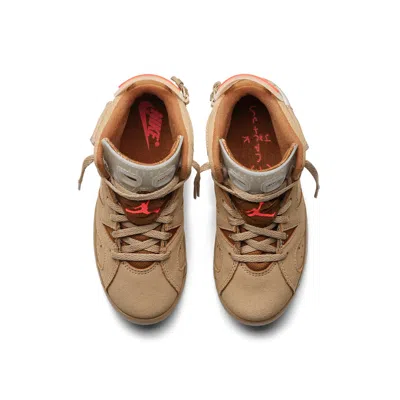 Air Jordan (ps)  6 Retro X Travis Scott 'british Khaki' In Brown
