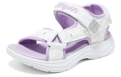 Skechers (gs)  Glimmer Kicks 'white Purple'