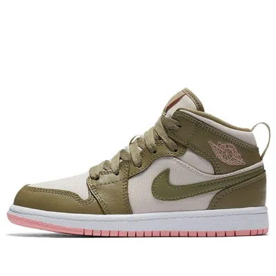 Air Jordan (gs)  1 Mid 'trooper Bleached Coral'