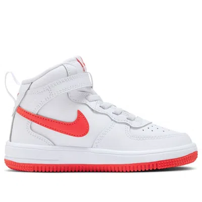 Nike (ps)  Force 1 Mid Easyon 'white Red'