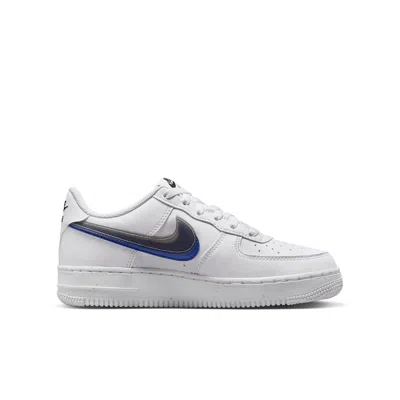 Nike (gs)  Air Force 1 Low Impact Next Nature Double Swoosh 'white Black Blue'