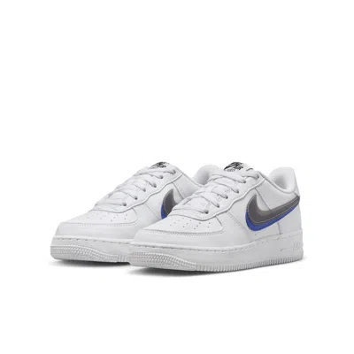 Nike (gs)  Air Force 1 Low Impact Next Nature Double Swoosh 'white Black Blue'