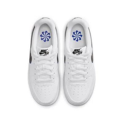 Nike (gs)  Air Force 1 Low Impact Next Nature Double Swoosh 'white Black Blue'