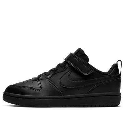 Nike (ps)  Court Borough Low 2 'triple Black'