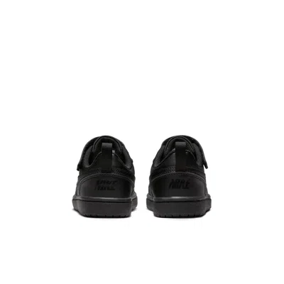 Nike Little Kids Court Borough Low Recraft Adjustable Strap Casual Sneakers From Finish Line In Black