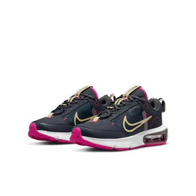 Nike (gs)  Air Max Intrlk Se 'off Noir Mtlc Gold Star Pink Prime' In Black