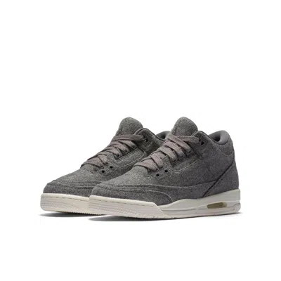 Air Jordan (gs)  3 Retro 'wool' Bg In Gray