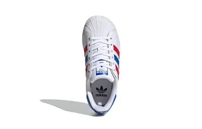 Adidas Originals (ps) Adidas Superstar C 'white Blue Scarlet'