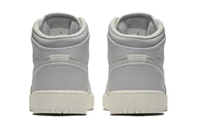 Air Jordan (gs)  1 Mid 'light Bone' In Gray