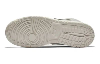 Air Jordan (gs)  1 Mid 'light Bone' In Gray