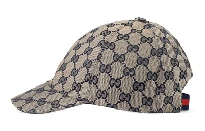 Gucci (ps)  Original Gg Canvas Hat 'beige Blue' In Gray