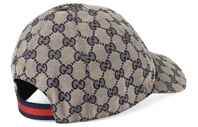Gucci (ps)  Original Gg Canvas Hat 'beige Blue' In Gray