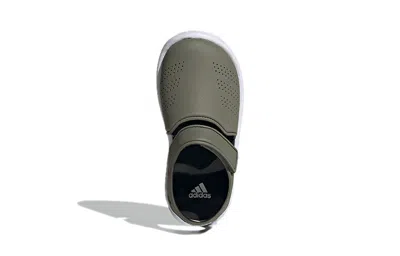 Adidas Originals (ps) Adidas Fortaswim Stripes J 'glory Green' In Gray