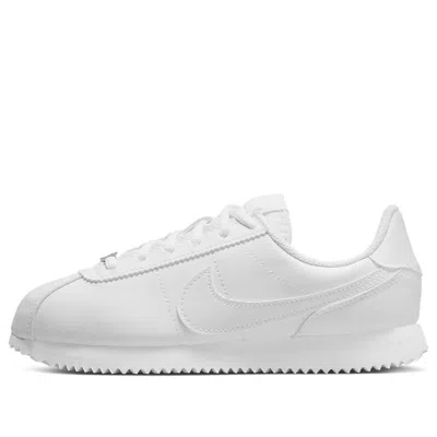 Nike (gs)  Cortez Basic Sl 'triple White' In Animal Print