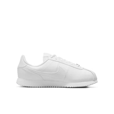 Nike (gs)  Cortez Basic Sl 'triple White' In Animal Print
