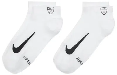 Nike Multiplier Low Golf Quarter Socks (2 Pairs) 'white'