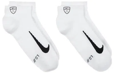 Nike Multiplier Low Golf Quarter Socks (2 Pairs) 'white'