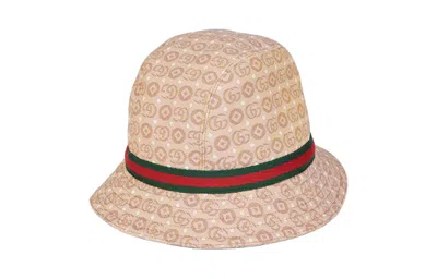 Gucci (ps)  Gg Canvas Fedora With Web 'beige Ebony'
