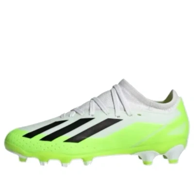 Adidas Originals (gs) Adidas X Crazyfast.3 Mg 'white Black Lucid Lemon' In Green