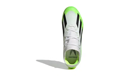 Adidas Originals (gs) Adidas X Crazyfast.3 Mg 'white Black Lucid Lemon' In Green