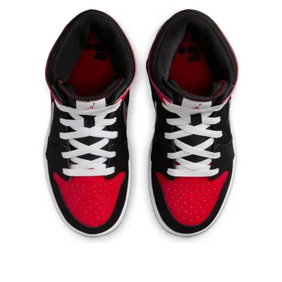 Air Jordan (gs)  1 Mid Rm Easyon 'black White University Red'