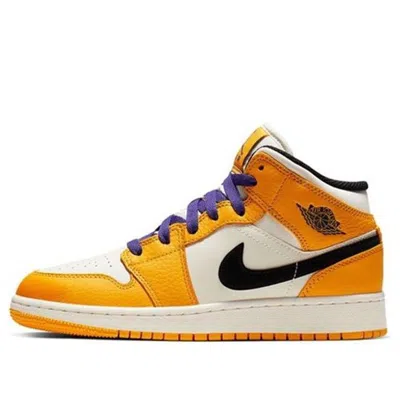 Air Jordan (gs)  1 Mid 'lakers Gold'