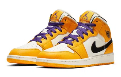 Air Jordan (gs)  1 Mid 'lakers Gold'