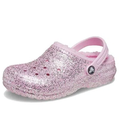 Crocs (gs)  Classic Lined Glitter Clogs 'pink'