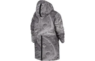 Air Jordan (gs)  Essentials Down Parka Jacket 'camo Grey' In Gray