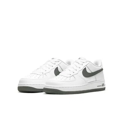 Nike (gs)  Air Force 1 Low 'white Iron Grey Swoosh'