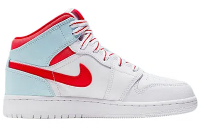 Air Jordan (gs)  1 Mid 'topaz Mist' In White