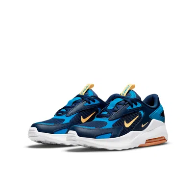 Nike (gs)  Air Max Bolt Breathable Non-slip Wear-resistant Low Tops Deep Blue In Multi