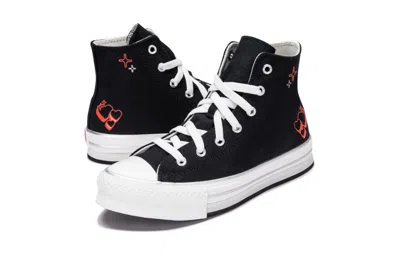 Converse (gs)  Chuck Taylor All Star Eva Lift Platform Y2k Heart High Top 'black'