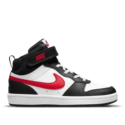 Nike (ps)  Court Borough 2 Mid-top Sneakers Black/white/red