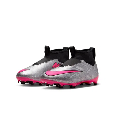Nike (gs)  Mercurial Superfly 9 Academy 25 Mg 'metallic Silver Shock Pink'