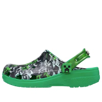 Crocs (gs)  Classic Clog 'minecraft Black Green' In Multi
