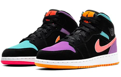 Air Jordan (ps)  1 Mid 'black Multi'